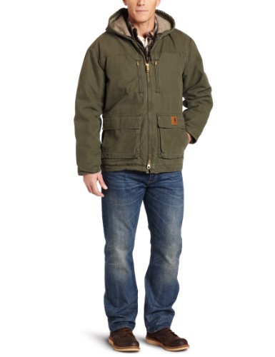 Bestseller !! for Carhartt Men's Big-Tall Jackson Coat Sherpa Lined Sandstone, Army Green, Large-Tall