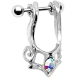 Aurora Gem Tribal Shield Cartilage Earring