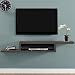 Martin Furniture  Asymmetrical Floating Wall Mounted TV Console, 60inch, Skyline Walnut