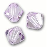20 BICONE 6mm Swarovski VIOLET 5301 Crystal Beads.