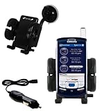 Samsung SCH-i830 Flexible Auto Windshield Holder with Car Charger - Uses Gomadic TipExchange
