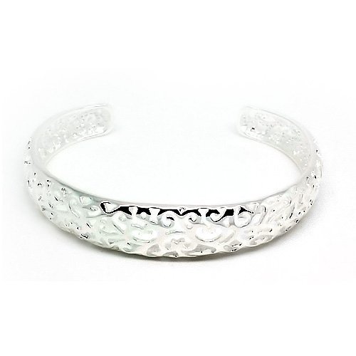 Top Value Jewelry - Lovely 925 Sterling Silver Swirl Bangle For Women- Beautiful Bangle!