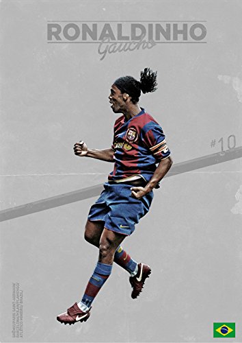 ロナウジーニョ ポスターサイズ：42x30cm 写真 Ronaldinho　FCバルセロナ Barcelona ブラジル [並行輸入品]