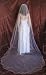 1 Tier White Cathedral Length Pencil Edge Simple Wedding Bridal Veil