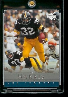 2000 Upper Deck Legends Franco Harris Pittsburgh Steelers #64 Football Card - Mint Condition - In Protective Display Case