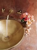 Detail of Brass Hand Beaten Bathroom Sink in Bathroom Area of Residence, Amber, Near Jaipur, India Premium Photographic Poster Print by John Henry Claude Wilson, 18×24