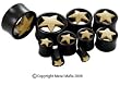 WATER BUFFALO HORN TUNNEL WITH TEAK WOOD STAR INLAY THRNTKSTIN-16 -16MM(5/8")