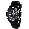 Ice Watch - SI.BK.S.S.09 - Montre Femme - Quartz Analogique - Cadran Noir - Bracelet Silicone Noir - Petit Mod�le