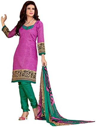 PARISHA Pink Printed Un-stitched Chudidar Suit 2SJS2013