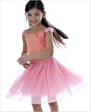 : Baby Lulu Cotton Candy Peach Ruffle Tank Dress