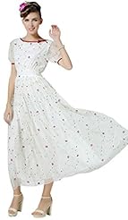 Chiffon Full-Skirt Vintage Polka Dot Print Evening Dress/Maxi Dress 