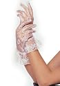 Wrist Length Lace Gloves With Ruffle by Leg avenue