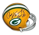 Paul Hornung Autographed/Hand Signed Green Bay Packers Throwback Mini Helmet with 5 and HOF 86 Inscr