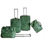 American Flyer Travelwinds Brocade 4 Piece Luggage Set - Green