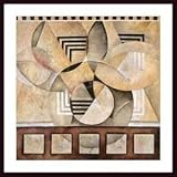 Osmosis by Healey 36.00X36.00 Framed with Black Wood Frame
