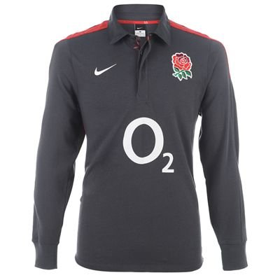 Nike England Rugby Union Away Shirt 2010 Long Slee Anthracite X-X Large