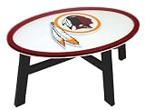 Washington Redskins Wood Coffee Table With Glass Cover