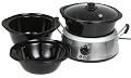 Hamilton Beach 33135 3-in-1 Slow Cooker with 2-, 4-, and 6-Quart Crocks, Stainless Steel