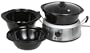 Hamilton Beach 33135 3-in-1 Slow Cooker with 2-, 4-, and 6-Quart Crocks, Stainless Steel
