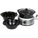 Hamilton Beach 33135 3-in-1 Slow Cooker with 2-, 4-, and 6-Quart Crocks, Stainless Steel