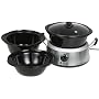 Hamilton Beach 33135 3-in-1 Slow Cooker with 2-, 4-, and 6-Quart Crocks, Stainless Steel
