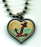 Hand Made Womens Retro 'ANCHORS AWAY' Chain Necklace Pendant