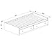 Palace Imports 100% Solid Wood Kansas Twin Mate’s Bed, Bed Only, Honey Pine, 15”H x 42”W x 76”L, 12 Slats, 2 Drawers Included. Optional Headboard Sold Separately. Requires Assembly