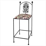 IMAGE OF Garden Bar Stool Finish: Antique Bronze, Fabric: Sandburg