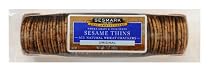 Sesmark Sesame Thins, All Natural Wheat Crackers, Original, 7-Ounce Packages (Pack of 12)