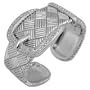 AZ Collection Swarovski Crystal Silver Plated Belt Bracelet