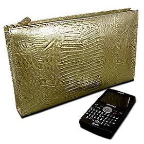 DataSafe� Gold Italian Leather Embossed Lizard Clutch