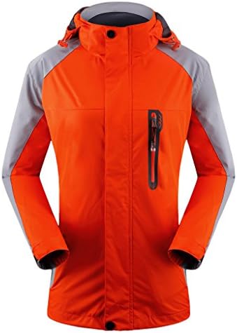 Cloudy Hooded Waterproof Jacket Softshell Women Sportswear(Orange,US S/AsianXL)