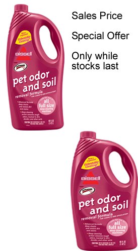BISSELL PET ODOUR & SOIL REMOVAL CARPET SHAMPOO BIG x 2