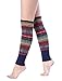 Leg Warmer, V28 Women Ladies Girl Fashion Winter Bohemian Boho Knit Crochet Long (Navy,style 1)