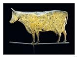 Molded and Gilded Copper Weathervane Depicting a Cow, American, 19th Century Giclee Poster Print, 18x24