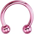14 Gauge Pink Electro Titanium Horseshoe -7/16"