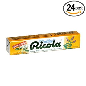 Ricola Cough Suppressant Throat Drops, Natural Herb, 10-Count Boxes (Pack of 24)