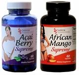 African Mango Supreme & Acai Berry Supreme Combo - Health and Energy Supplements- Great Value