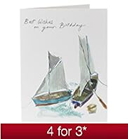 Painterly Boat Birthday Card