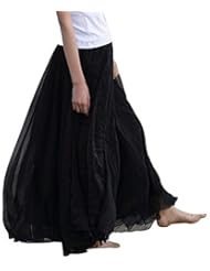 Apparel: Womens Vintage Pleated Long Chiffon Maxi Boho Beach Skirt Dress