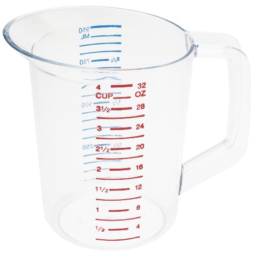 Best Price Rubbermaid Commercial Products FG321600CLR 1-Quart Bouncer Measuring Cup