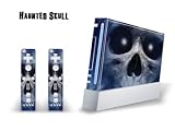Nintendo Wii Skin - System Console Skin and two Wii Remote Skins - Haunted Skull