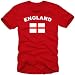 Coole-Fun-T-Shirts Herren T-Shirt ENGLAND fußball, rot Gr.L
