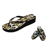 【TORY BURCH】トリーバーチ ビーチサンダル WEDGE FLIP FLOP  White/Leopard[並行輸入品]