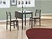 (Set of 3) Drop Leaf Table & Chairs 30" Cappuccino Wood I 1078