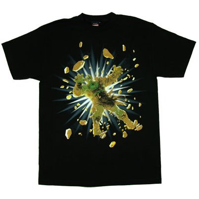  MARVEL COMICS "THE INCREDIBLE HULK BLAST" Black Cotton Tee Licensed