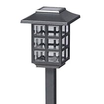 Malibu Outdoor One-Light Solar-Powered Mission Lights, Black, 2-Pack #LZ603-2