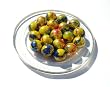 25 Billes CANARIS - Billes en verre de 16 mm