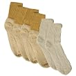 Organic Cotton Short Top Socks - Asst. Cream & Brown (3 pk.)