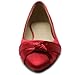 Ollio Women's Shoe Ballet Knot Accent Pointed Toe Flat